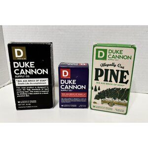 Duke Cannon Lot of Bar Soap Big Brick Smells Like Accomplishment, Pine & Big Ass